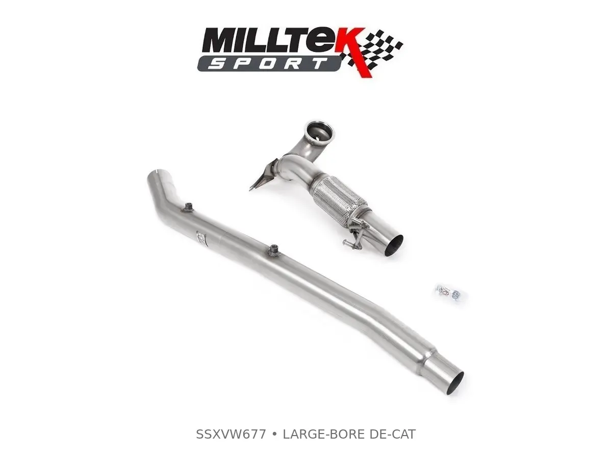 Milltek SSXVW677 large-bore de-cat downpipe