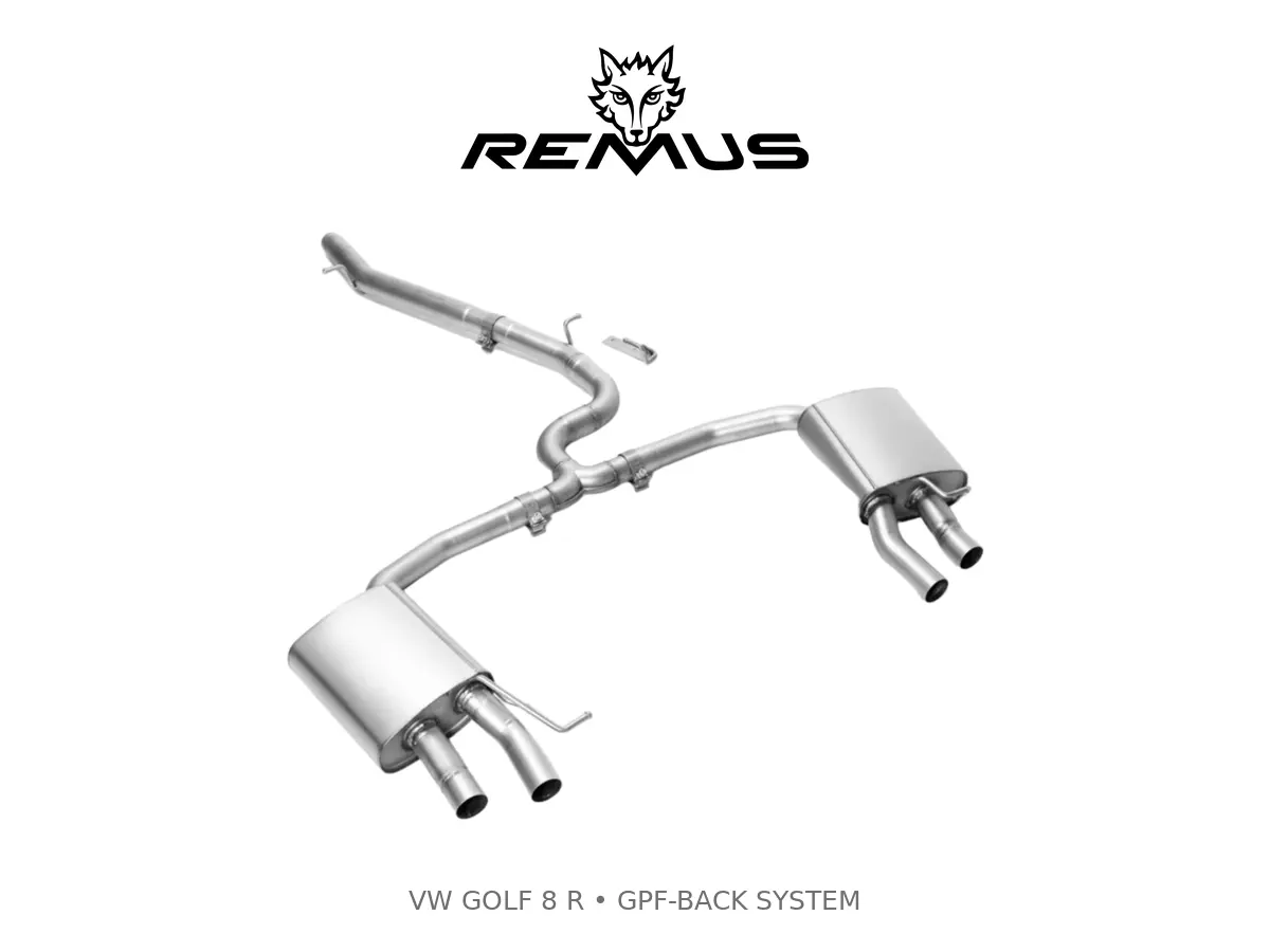 Remus GPF-back športni izpuh za Volkswagen Golf 8 R