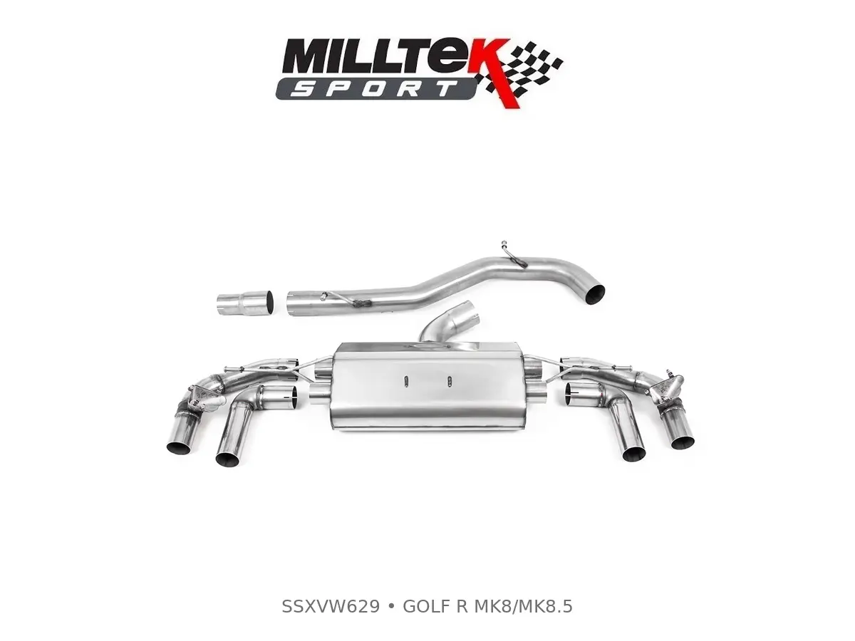 Milltek SSXVW629 izpušni sistem za Golf R MK8 in MK8.5