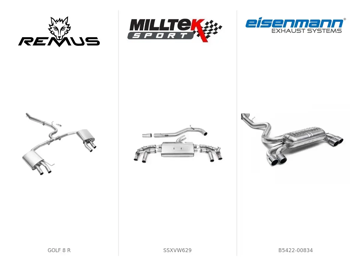 Remus Golf 8 R, Milltek SSXVW629 in Eisenmann B5422-00834