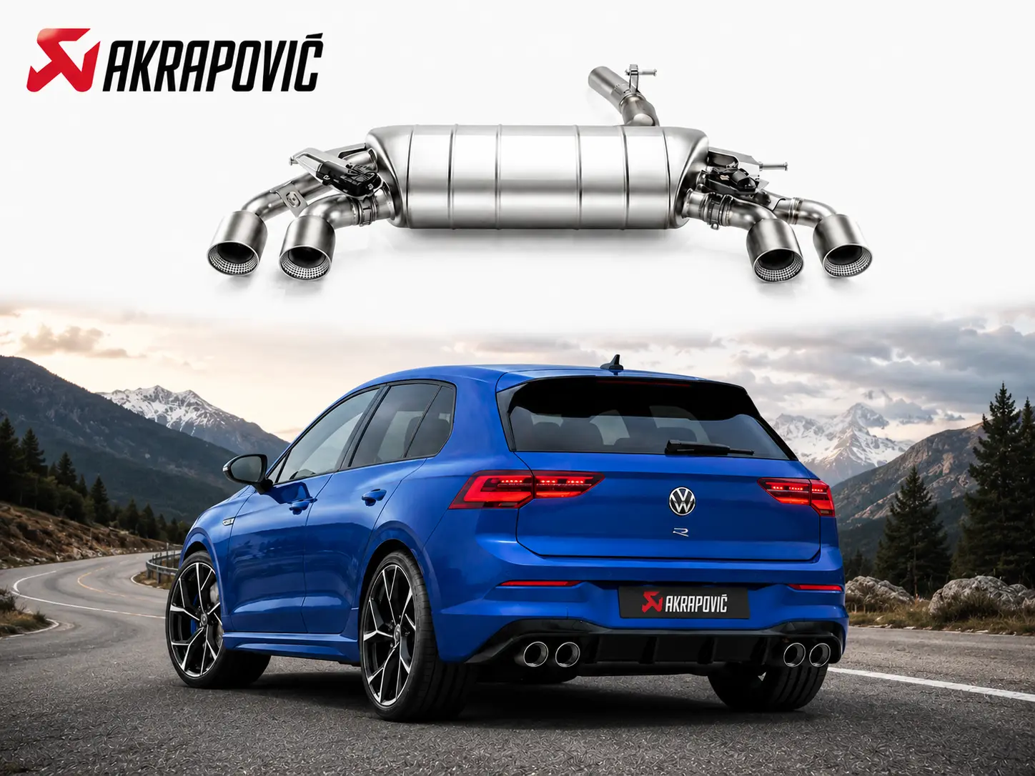 Akrapovič MTP-VW/T/4H titan izpuh za Golf VII GTI